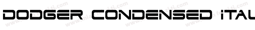 Dodger Condensed Italic字体转换